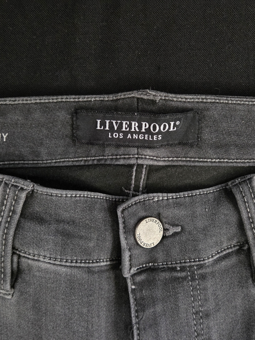 Liverpool Los Angeles Charcoal Grey Jeans Size 6